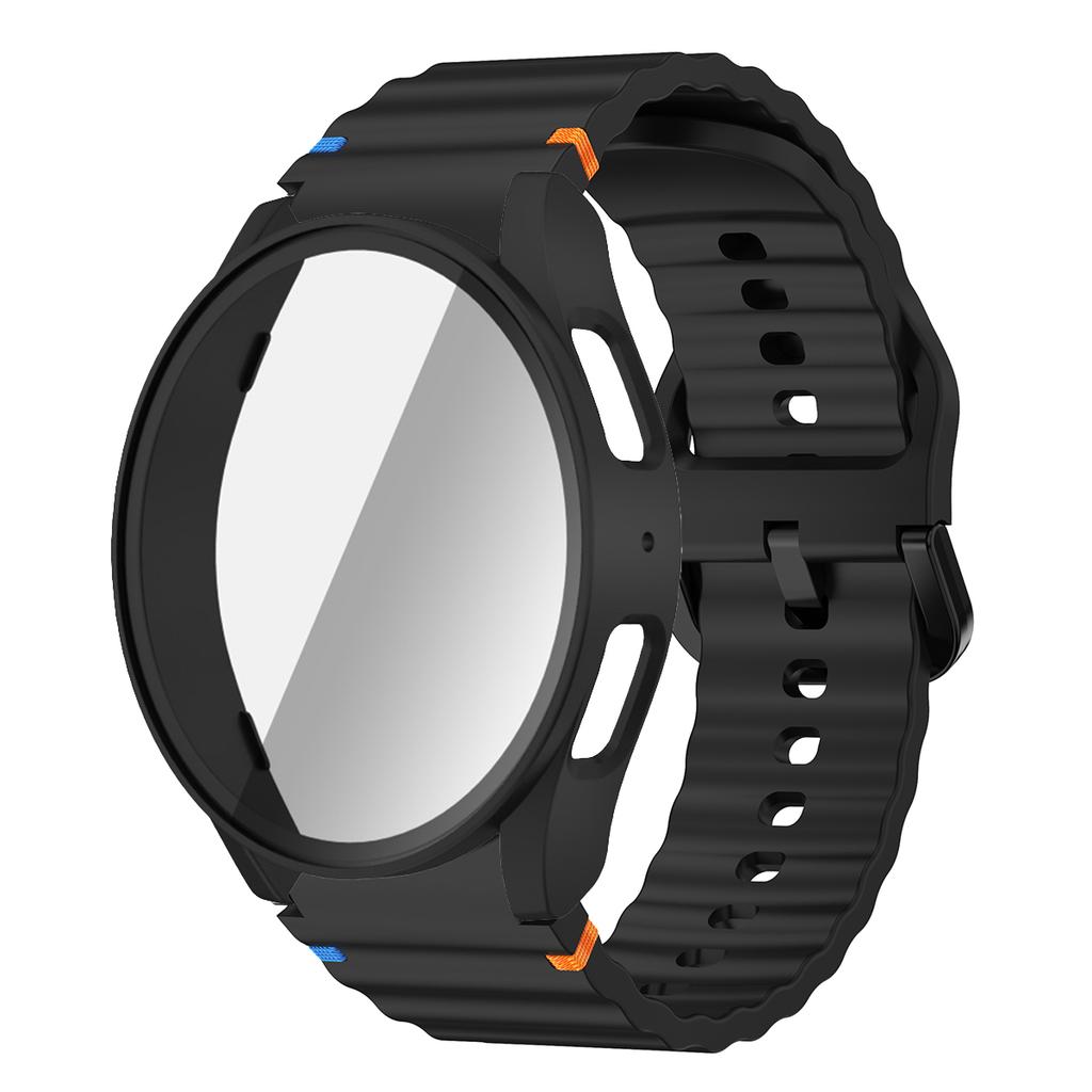 Silicone Strap for Samsung Watch 7 6 5 4 40mm 44mm 5Pro 45mm Band With Case Screen Protector Bumper cover for Wrist Accessories
