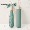 Tian Ai 8-Rib UV Folding Umbrella with Wooden Handle