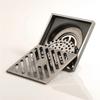 Desagüe de Piso de Baño Cuadrado 10 cm Bronce Antiguo Desagüe de Ducha Cepillado 4 Pulgadas Descarga por Gravedad Balcón Desagües de Drenaje de Baño