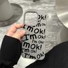 I Am OK Letter Creativity Silicone Phone Case For iPhone 16 15 14 Pro 13 12 11 Max Plus 7 8 Plus Shockproof Soft Silicone Cover