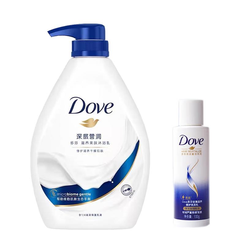 

Dove Deep Nourishing Body Wash 720g with Random Shampoo Set