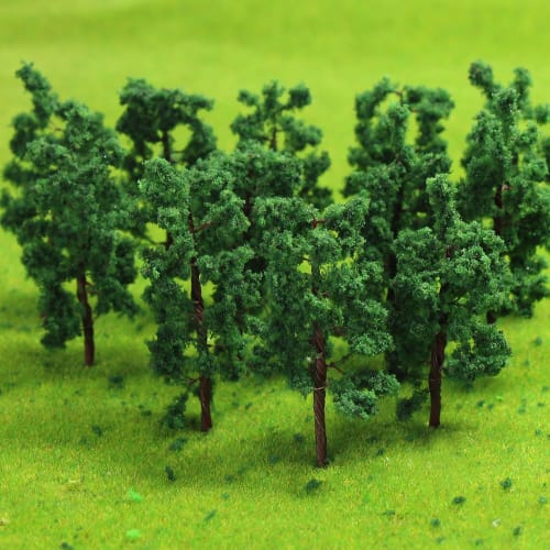 Scenery Collection Tree Models, 65mm, 1:25-1:300, for N/HO Gauge, 30 Trees, Landscape, Miniature Garden, Railway Model, Building Model, Diorama, Educa