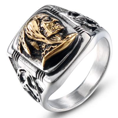 2025 Retro Head Portrait Ring Fashion Personalized Men's Ring