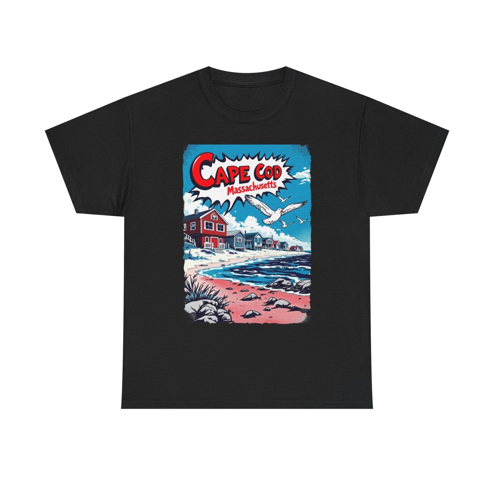 Cape Cod Massachusetts Retro Summer Tee Coastal Beach Vacation Shirt Souvenir XL
