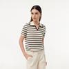 GOELIA Spring Tencel Lapel Striped Pullover