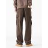 Winter Kord Sweatpants Herren Taschen Fleecefutter Cargohose Warm Lässig Locker Gerade Hose