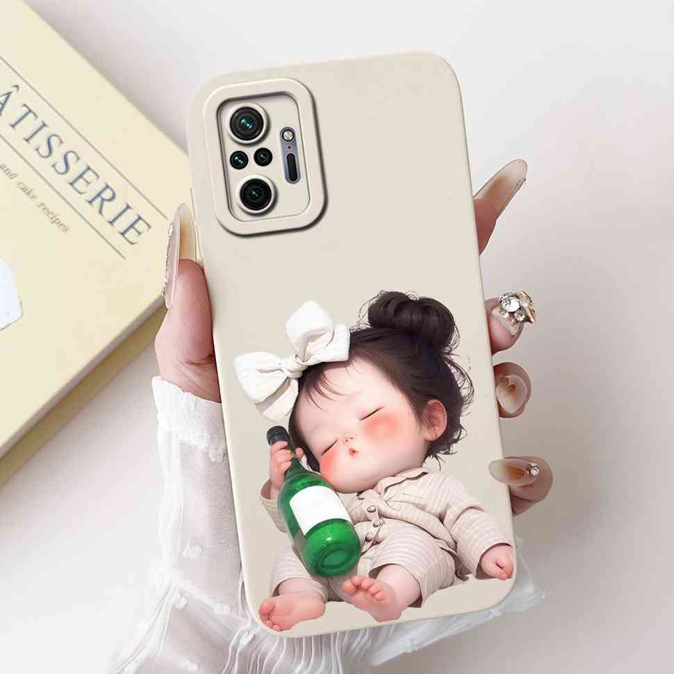 For Xiaomi Redmi Note 10 Pro 4G 6.67" Case Cherry Fashion Girl Soft Silicone TPU Cover For Redmi Note 10Pro 4G M2101K6G Shell