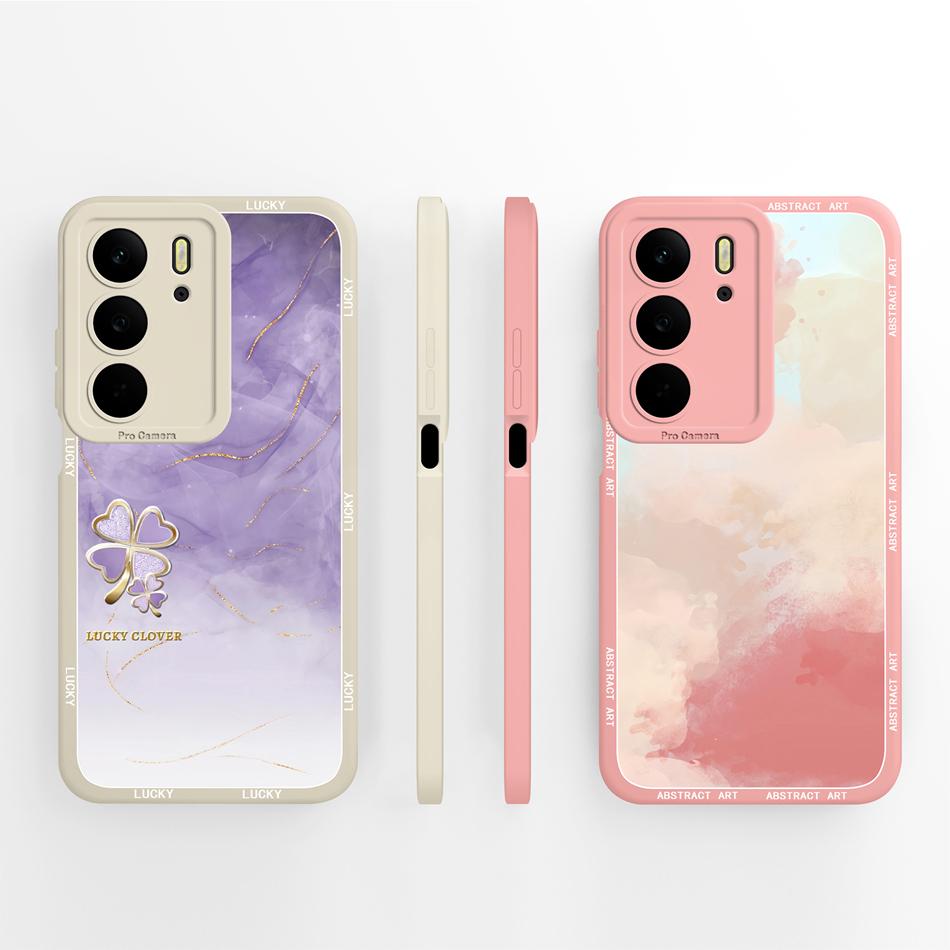 For Realme C75 C75X C73 C71 Case Painted Flowers Soft Liquid Silicone Back Cover For Realme C 75 Full Protection Phone Bumper