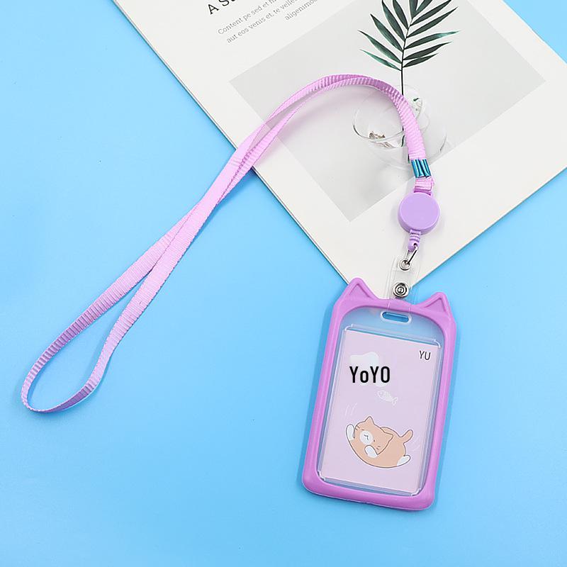 Creative Kitten Campus Retractable Lanyard ID & Access Card Holder