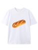 Realistic French Bread Graphic T-Shirt Women Funny Baguette Print Tee Foodie Gift Short Sleeve Summer Casual Bakery Promo Tops