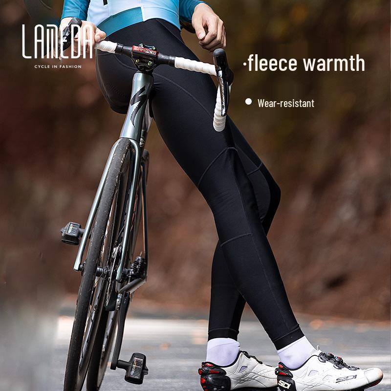 

Мужские ветрозащитные водоотталкивающие флисовые велосипедные брюки Lampaida - осенне-зимняя теплая экипировка для езды на открытом воздухе XXL чёрный
