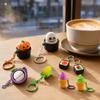 Finger Button Calming Keychain Keys Cartoon Foods Clicker Key Chain  Children Adults