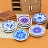 5 DIY Resin Mini Blue and White Porcelain Plates, Realistic Details, Perfect Photography Props, DIY Jewelry Crafts, Art Crafts S