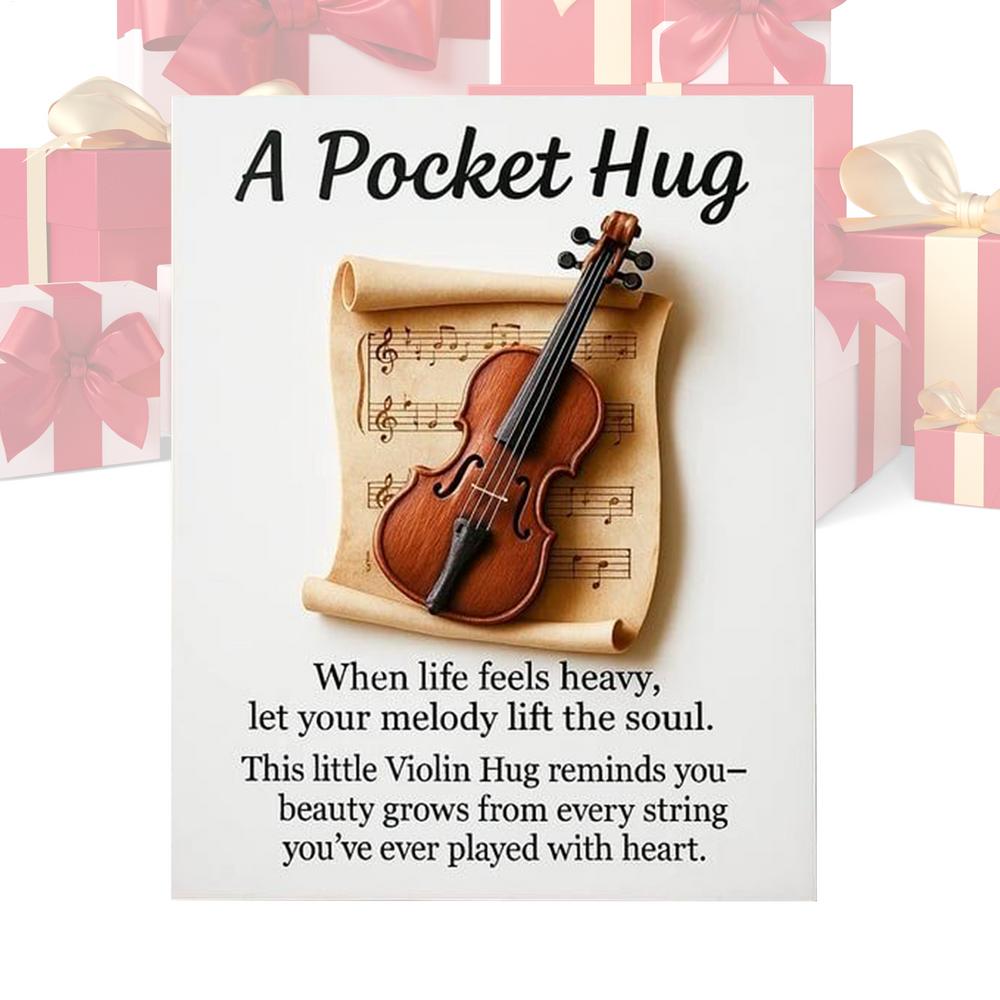 Music Hug Cards Handmade Encouragement Keepsake Music Lover Motivational Hug For Kids Teens Adults Collectors Birthday Christmas