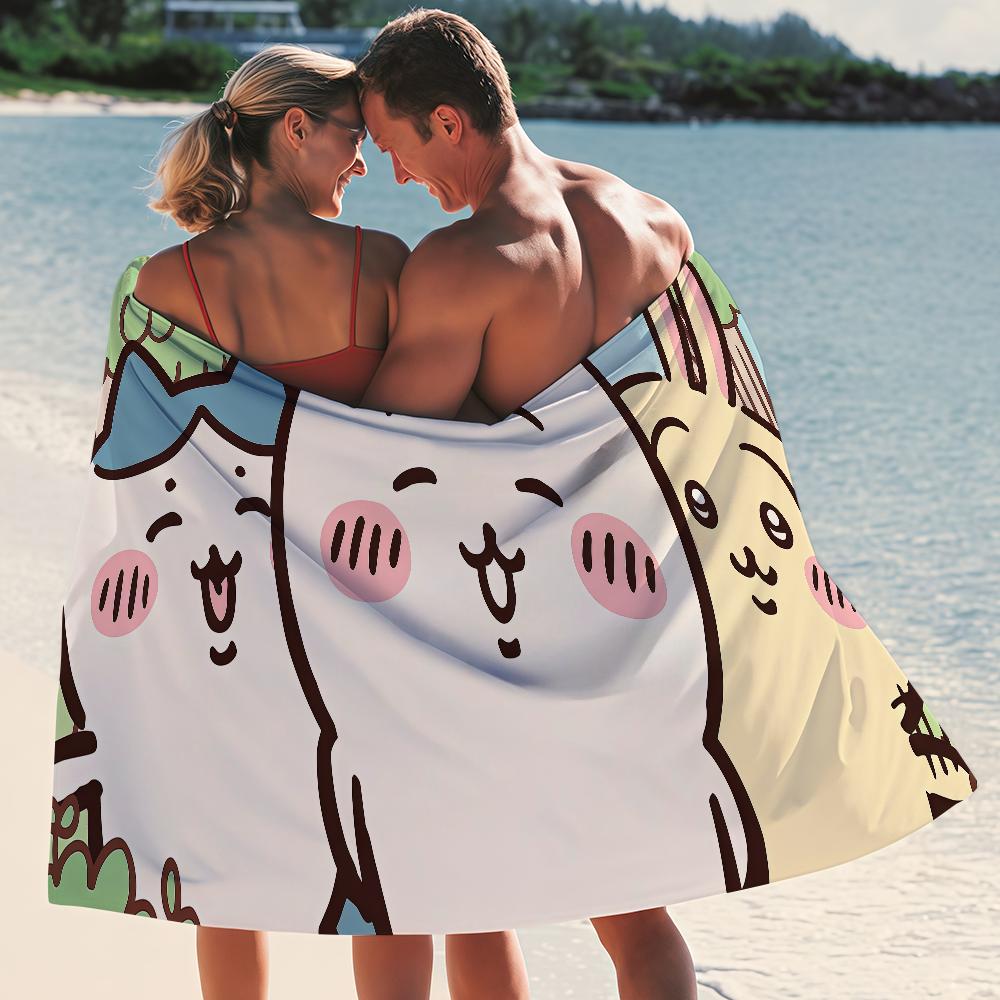 Cute C-Chiika-waS Towel Quick Drying Beach Towels Are Suitable For Swimming Pools Camping Yoga And The Gym