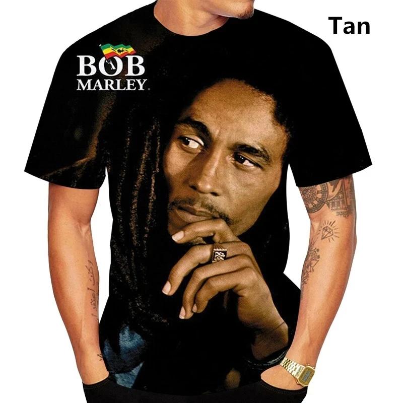 Men's Fashion Summer 3D Printed T-shirts Reggae Hip-hop Casual Short-sleeved Casual Comfortable Plus Siz T-shirts