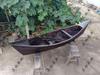 European Wooden Boat Model: Decorative Flower Boat Ornament for Landscaping and Water Tourism.