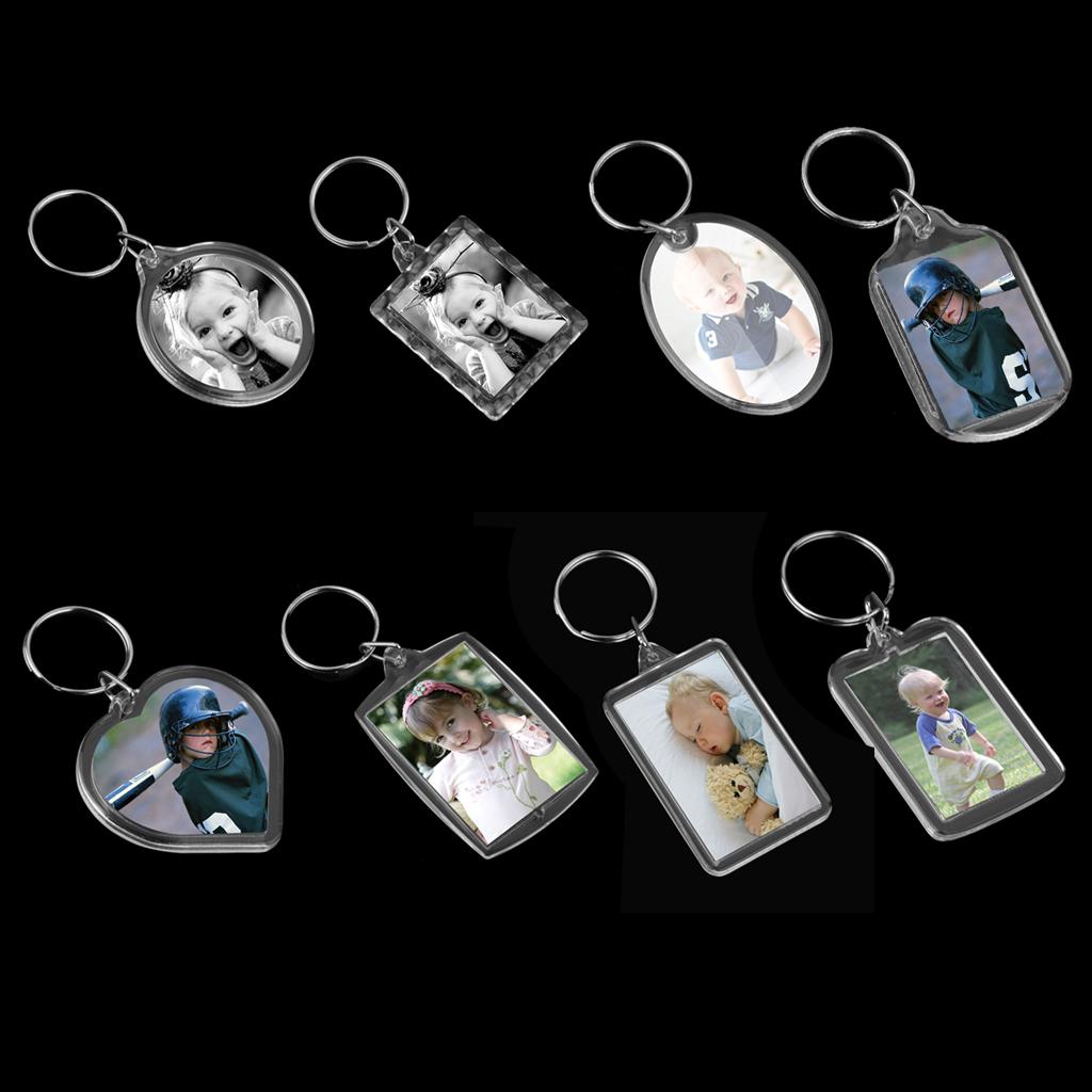 10 Acrylic Photo Holder Keyring Keychain