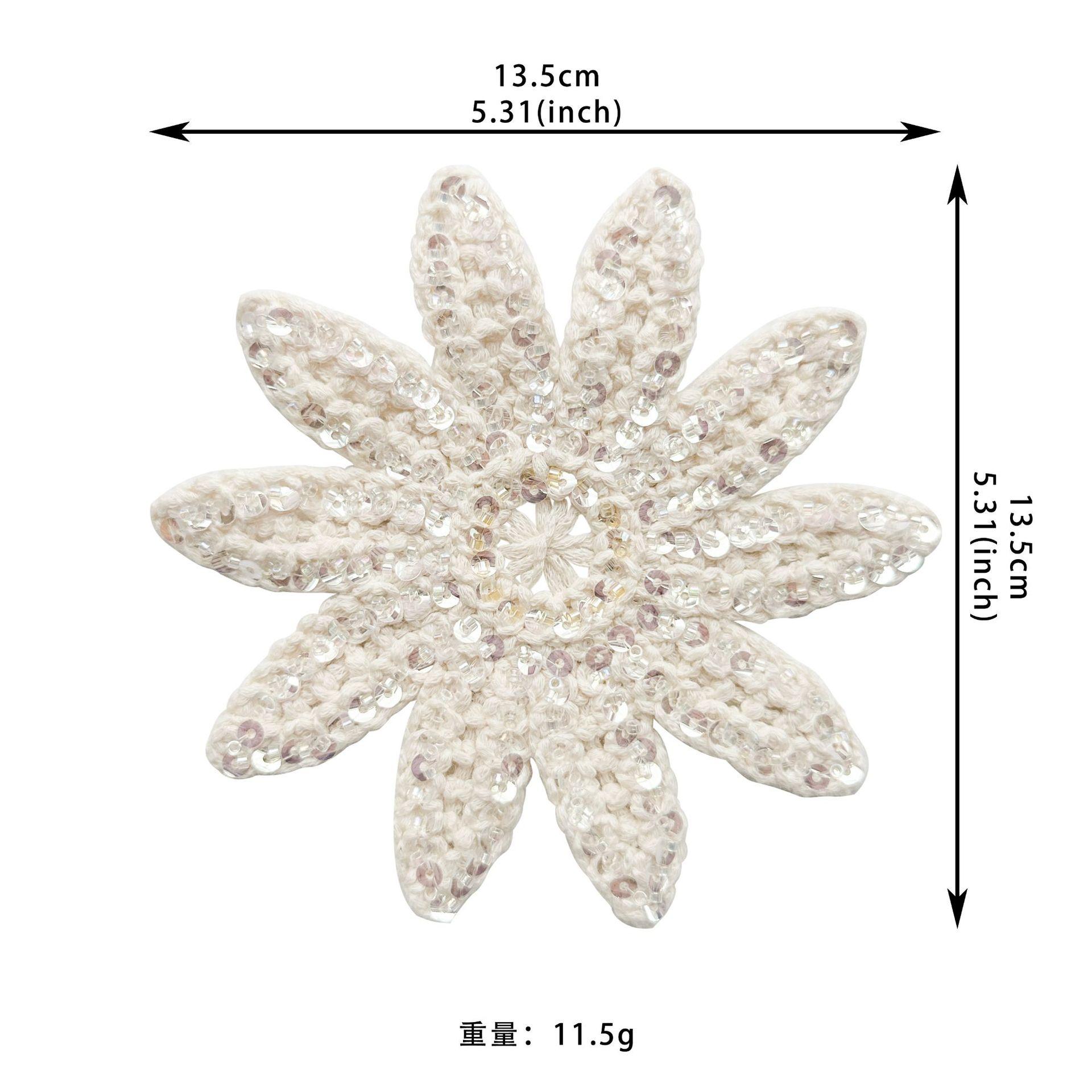 

Apricot Cotton Thread Woven Sequins Cloth Sticker Bow Leaf Decorative Clothing Top T-Shirt Shirt Cloth Sticker Accessories HSR1011