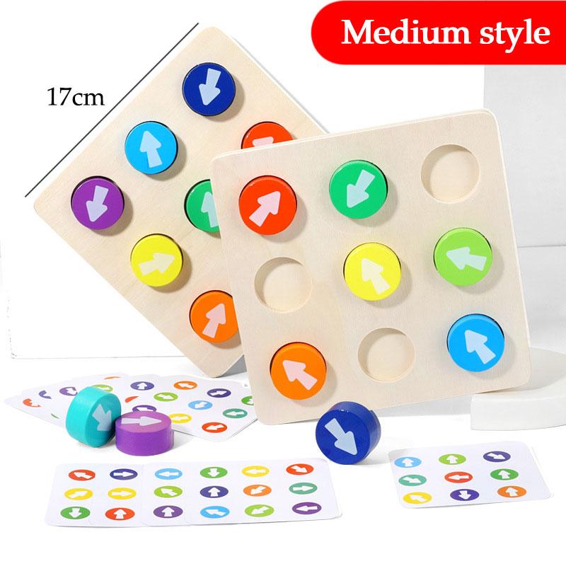 

Montessori Color Arrow Direction Board Game Children Toys Wooden Sorter Parent-Child Interactive Thinking Training Puzzle Game