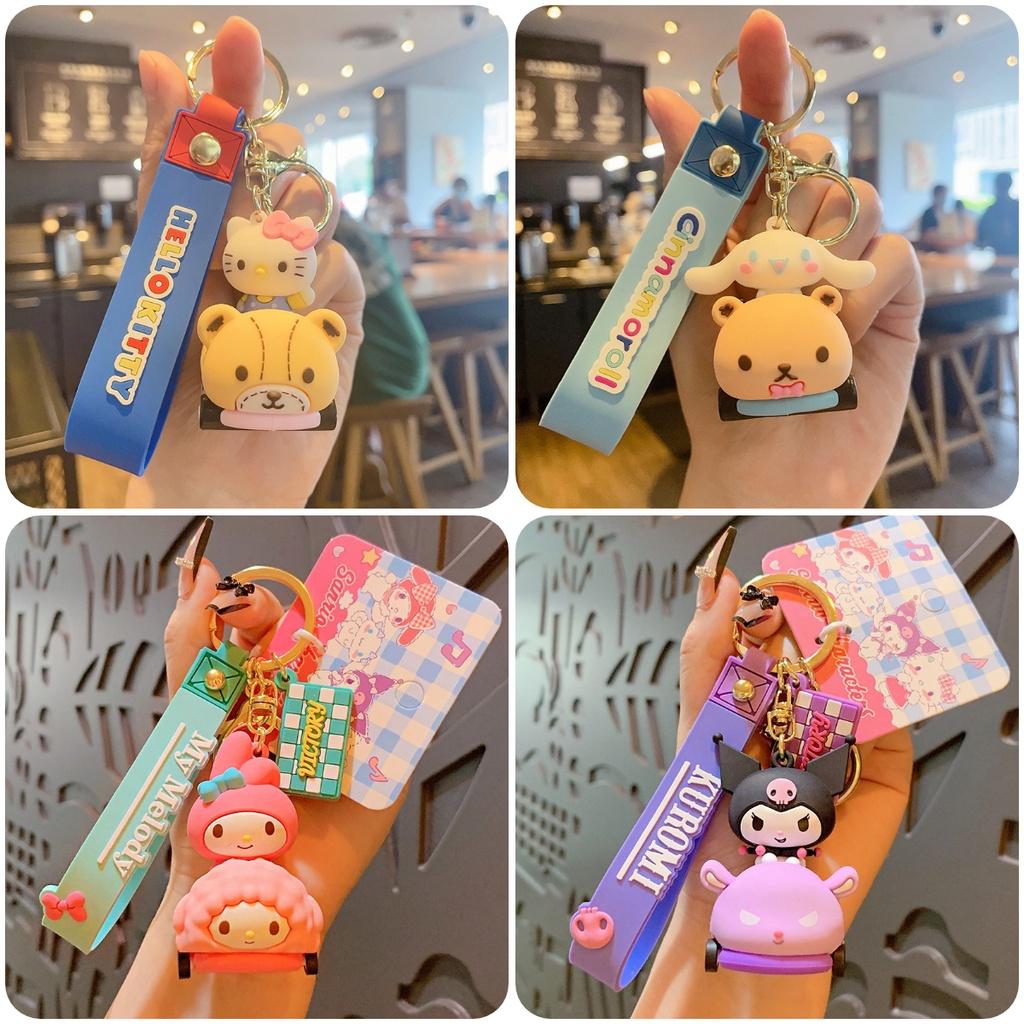 Cute Cartoon Sanrio Car Pvc Keychain Bag Pendant Creative Decoration For Cars Tiger Card Jg-1083