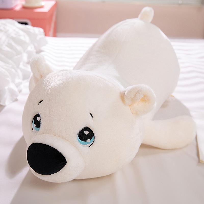 Cute polar bear doll sleeping pillow plush doll cute cute bear toy birthday gift doll