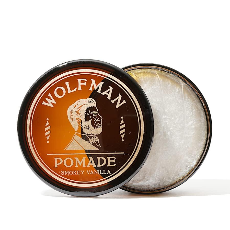 WOLFMAN Smoky Vanilla Water-Based Pomade 120g Strong Shine & Hold
