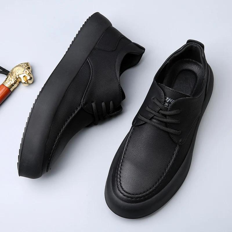 Fashion Men Casual Shoes Fashion Genuine Leather Board Shoes Outdoor Zapatos Casuales Hombres Handmade Oxfords Man Shoes for Men