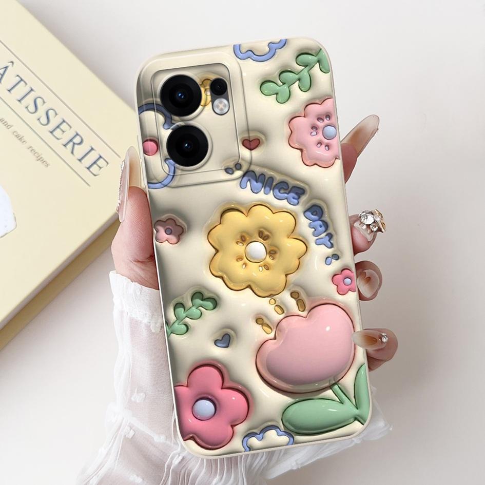 For Oppo Reno 13F 2025 Case Cute Rabbit Panda Flower Soft Silicone Shockproof Cover For OPPO Reno13 FS Fundas RENO13F Phone Case
