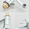 Long Nozzle Kitchen Standing Faucet Bathroom Faucet Modern Polished Chrome Plated Single Handle Swivel Kitchen Tap