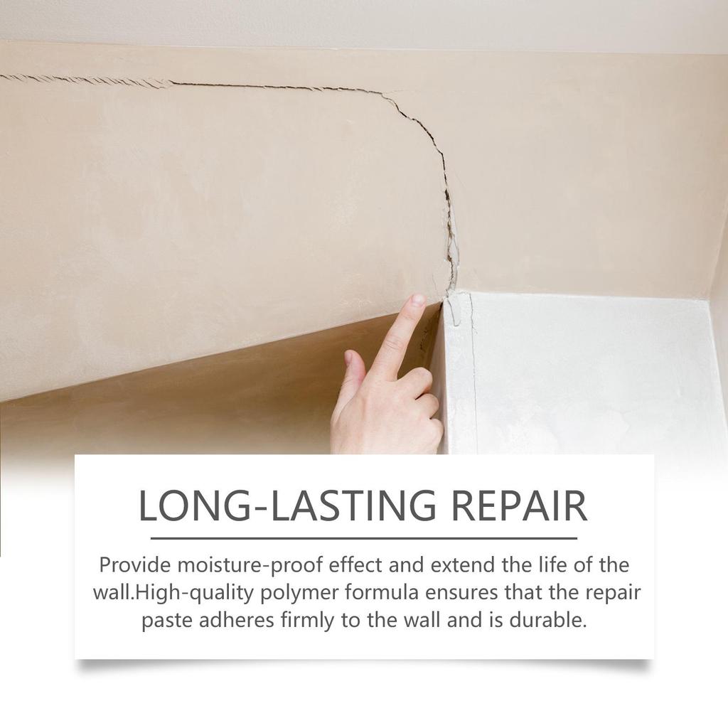 JUE FISH Wall Repair Paste - Stain Cover, Moisture-Proof, Peeling Prevention, Crack Fix