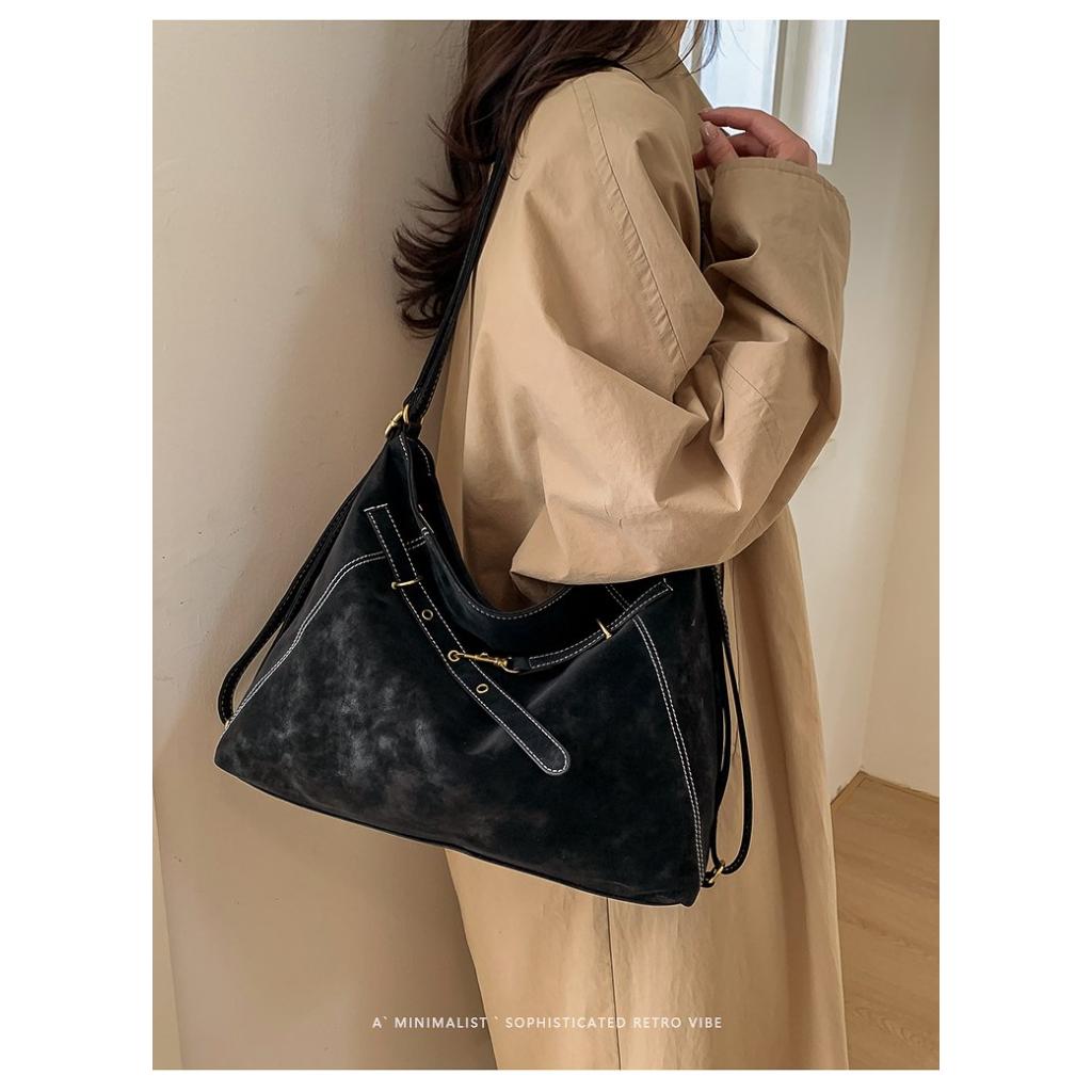 Shoulder Bag Women PU Large Capacity Adjustable Strap Daily Commute