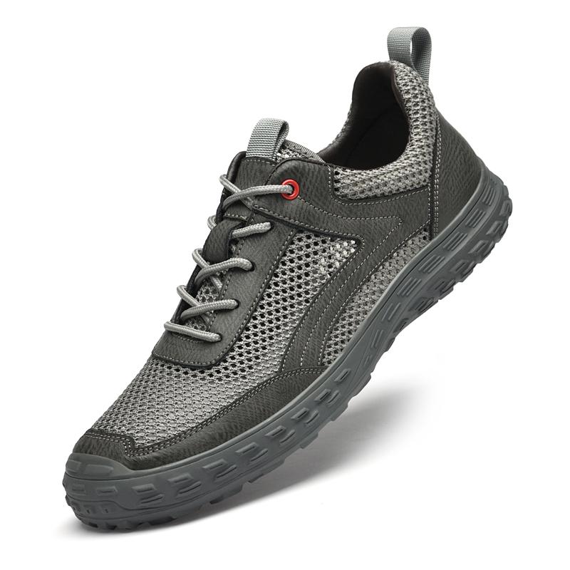 Fashion Outdoor Mesh Breathable Casual Sports Running Shoes Male Comfortable Driving Shoes 2025 New Walking Flats Lace-Up Male Sneakers