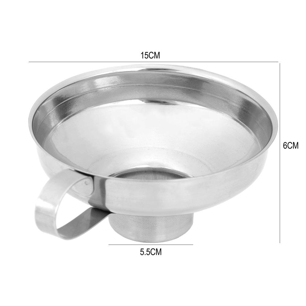 Popular Multi-purpose Stainless Steel Wide Mouth Canning Funnel Thick Salad Dressing Funnel Oil Leak Kitchen Cooking Tools