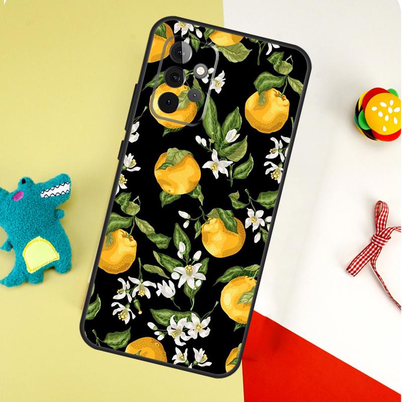 Tropical Summer Fruit Lemon Case For Samsung Galaxy A54 A34 A24 A14 A12 A22 A32 A42 A52 A72 A52S A51 A71 A13 A53 Cover