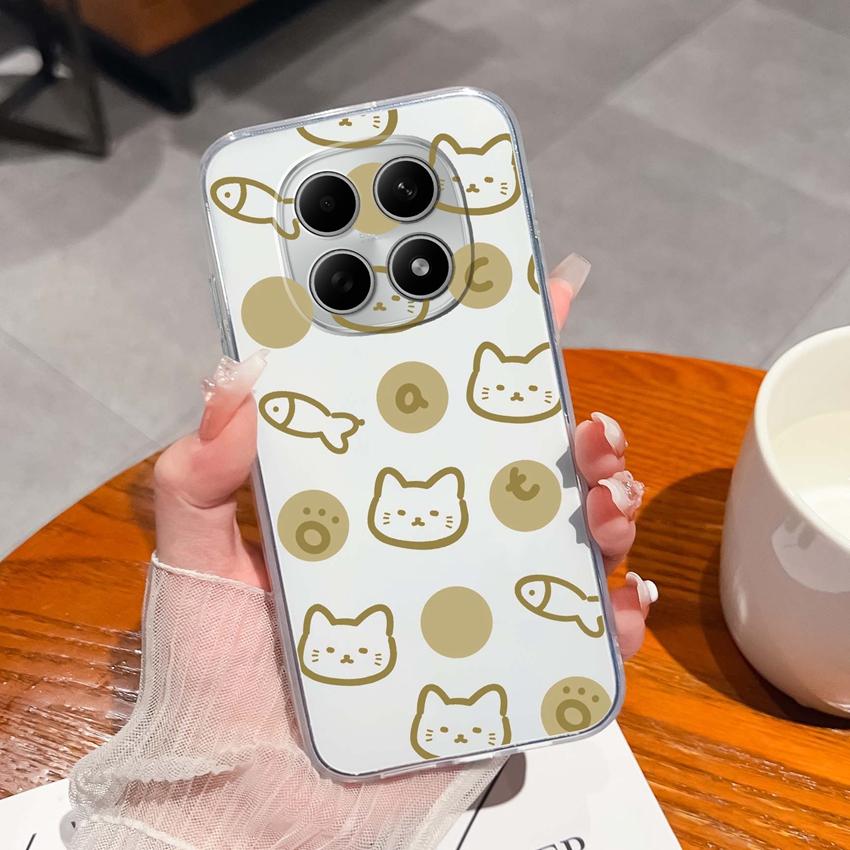 Suitable For Redmi Note 15 14 Pro 14S 15 15C A5 A1 Popular Creative Letters Patterns Phone Case Transparent Silicone Anti Slip Shell For Redmi Housing