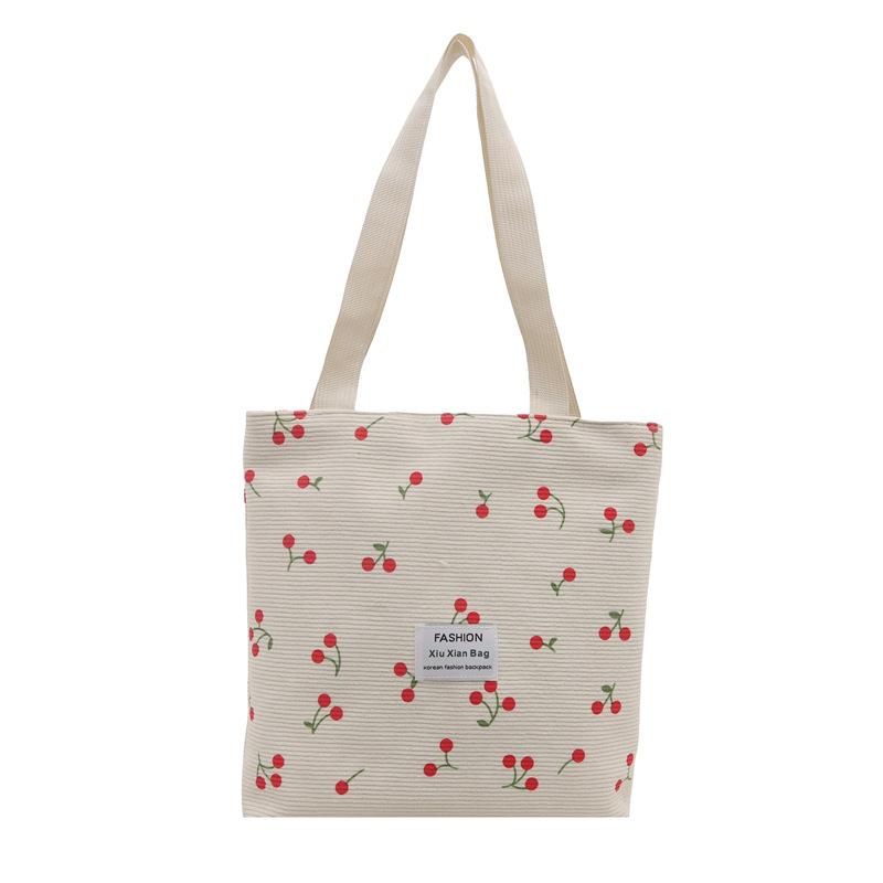 High-appeartion-level Cherry Tote Bag, Fashionable and Trendy, Large-capacity Single-shoulder Bag, Casual Bag