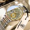POEDAGAR Luxury Man Watch Stainless Steel Hollow Tourbillon Men Clock Luminous Mechanical Automatic Business Men's Watches Reloj