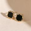 New Square Mini Ear Studs for Women, Exquisite Small Black Square Earrings, Versatile Ear Bone Studs, Ear Piercing Ear Accessories for Women