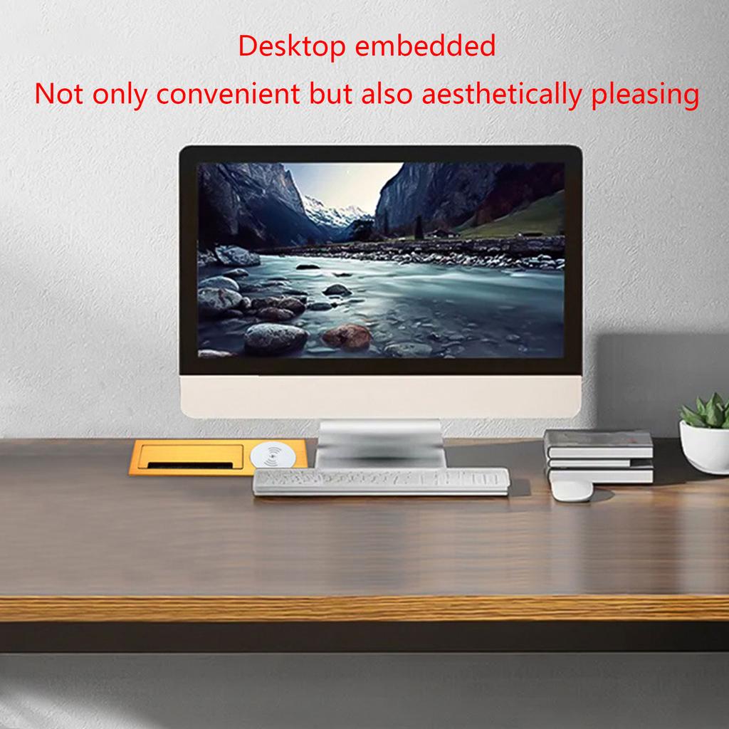 Wire Management Box Desktop Cable Management Hub with Wireless Charging Function Say Goodbye to Messy Cables Boxes