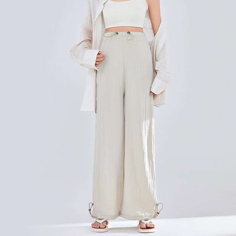 Maternity pants casual pants loose maternity clothes spring and summer new high-waisted maternity wide-leg pants breathable and thin maternity pants