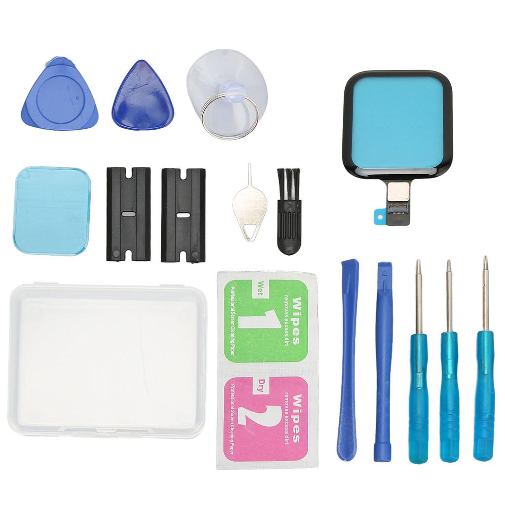 Watch Front Glass Lens Replacement Watch Screen Repair Kit Touch Screen Digitizer Glass for IOS Watch S5 SE 44mm 1.73in
