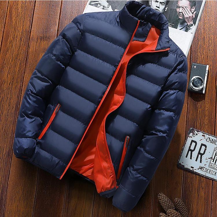 

Packable Light Down Jacket Men Warm Zipper Coat Autumn Winter L