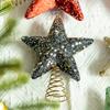 1PC Glittered Tree Topper Diamond Dust Star Decor Foam Christmas Star Holiday Tree Topper