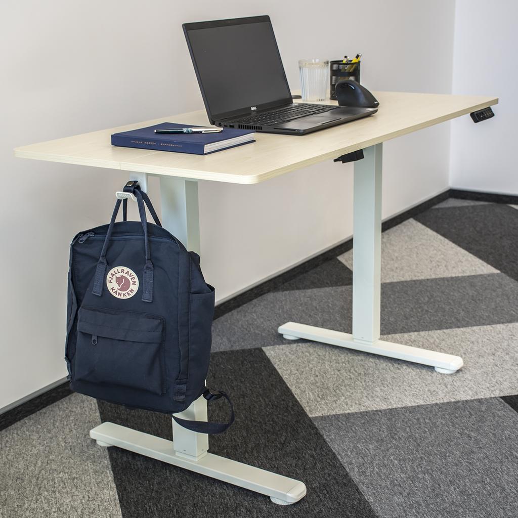Electric adjustable automatic high standing desk 120x60 beige