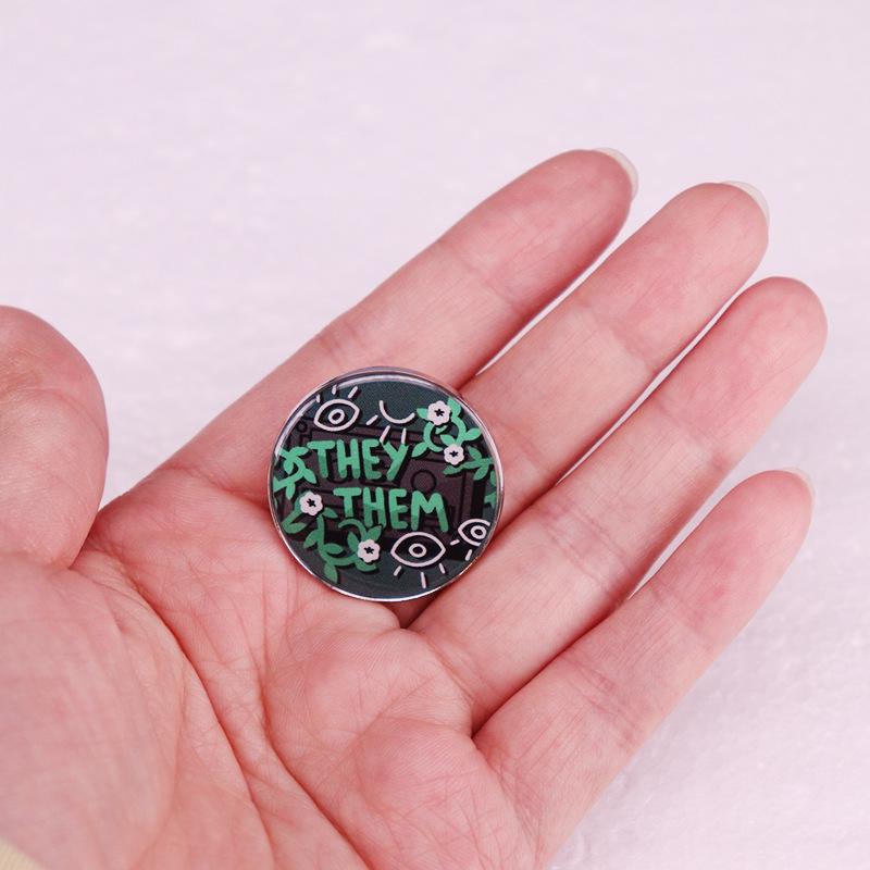 Pronoun Badge Brooch for Bags and Clothing