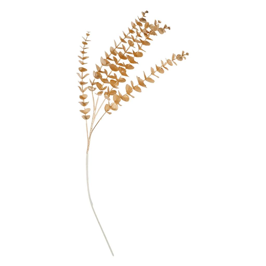Eucalyptus Leaf Gold Fan Leaf Accessories Plastic Simulated For New Year Wedding Decorations Flower Arrangement