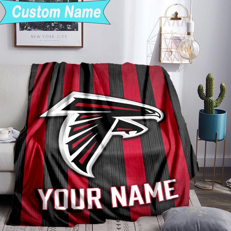 Custom Name Blanket Atlanta-Falcons Rise Up Blanket Bedding Blanket for Travel, Camping, Living Rooms, Offices, Sofas, Fan Christmas gift
