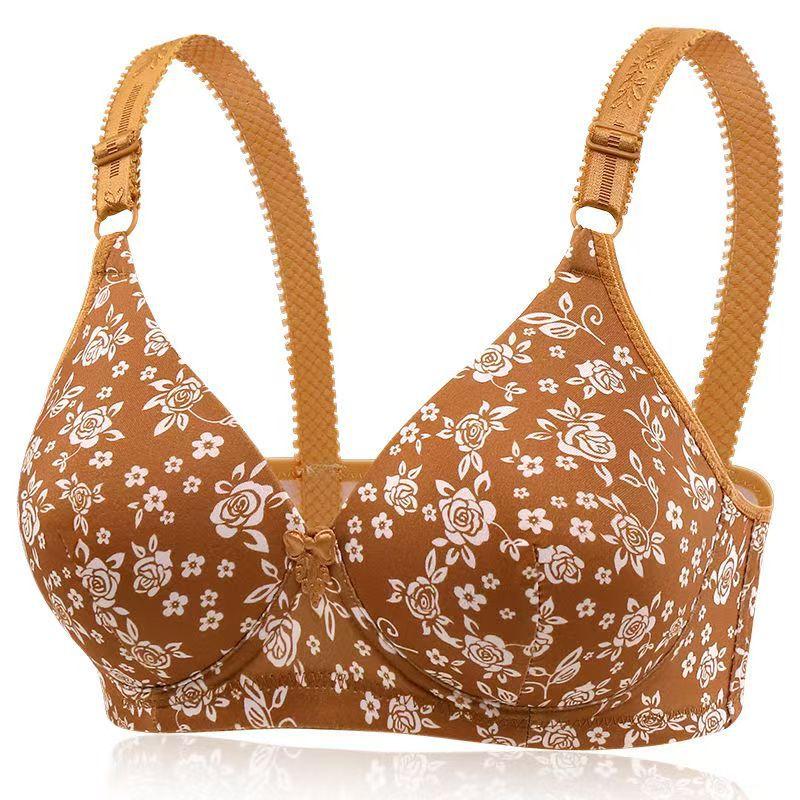 In the elderly women's underwear print without steel rim South East Asia bra bra