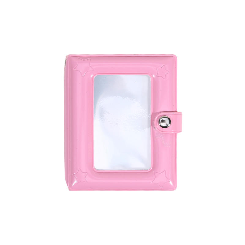 

Trendy Small Kpop Photocard Holder Book 3 Inch Mini Photo Card Binder 40 Pockets For Star Chasing Photo Collection Case розовый